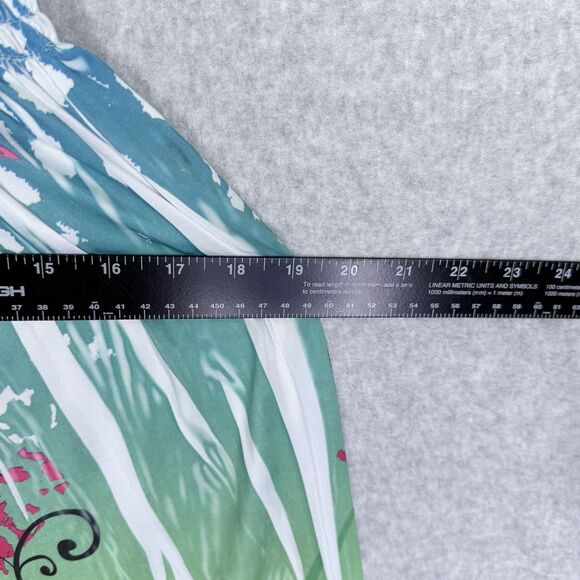 In Gear Dress Womens Sz M Smocked Sundress Vibrant Graphic Print Beachy Coverup - Picture 9 of 12